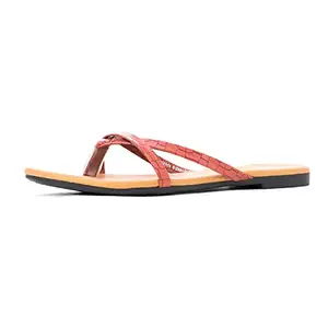 Khadim's Synthetic PVC Sole Peach Texture Sandal For Women Size UK - 5