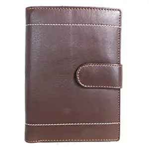 Leatherman Fashion LMN Genuine Leather Brown Men's Wallet (7 Card Slots)