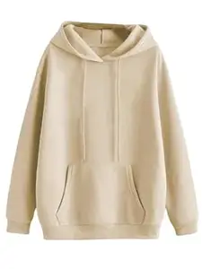 Veirdo® 280 GSM Cotton Fleece | Hooded Neck Full Sleeve | Regular Fit Sweatshirt | Solid Hoodie for Men | Sizes: S to 3XL