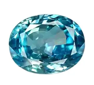GEMS RIVER 10.25 Ratti 9.50 Carat Blue Zircon Stone Original Certified Blue Zircon Loos Gemstone for Ring Bracelet Pendant Size for Women's & Men's (A51)
