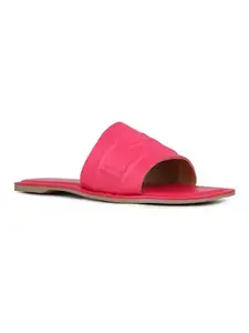 Inc.5 Womens Pink Ethnic Solid Open Toe Slip-On Flats