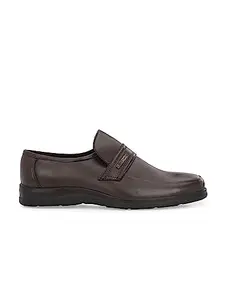 ALBERTO TORRESI Premium Leather Slip-On Formal Shoes for Men, Stylish & Comfortable, Perfect for Office & Special Occasions, Tan - 8 UK/India