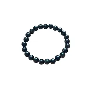 Black Obsidian Bracelet for Men & Women – Natural 8mm Protection Stone Beads – Stretch Healing Bracelet for Anxiety, Energy, Grounding & Spiritual Balance