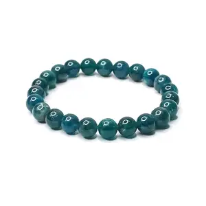 The Cosmic Connect Superior Quality Blue Apatite Quality 8mm Bead Healing Bracelet to Boost Self-Expression