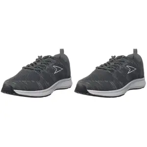 Power Mens KPU Knitted Grey Casual Shoes - 7 UK (8392271) (Pack of 2)