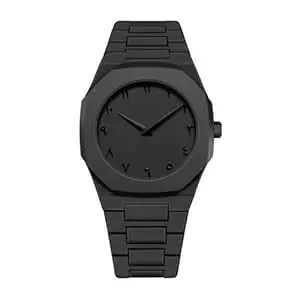 ZOVUTA Premium Black Chain Black Dial Wrist Watch for Mens/Gents- Lightweight- Matt Finish