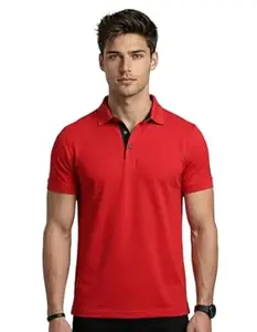 AWG ALL WEATHER GEAR Collar Tshirts | Half Sleeves Plain-Regular Fit | Dryfit Solid Polo T-Shirt | Sports wear Casual Tees | Moisture Wicking Activewear | Lightweight Quick Dry Gym & Running Polo