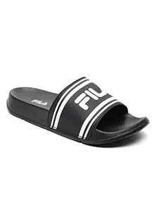 FILA Men's River Blk/Wht Casual Slippers, Multi - 6 UK
