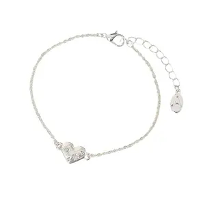 Accessorize London Women Silver Celestial Heart Chain Bracelet