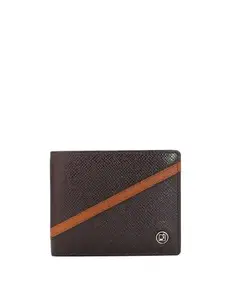 Da Milano Genuine Leather Brown Bifold Mens Wallet with Multicard Slot (10156OL)