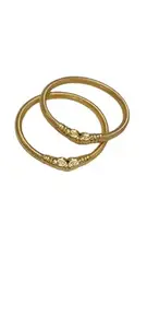 Generic New jaipur hardware Traditional Jewellery Gold Plated Bangles Jewellery for Women and Girls Pack of 2 Saiz 2.6
