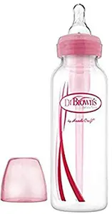 Dr. Brown's Narrow Neck Original Options Baby Plastic Bottle (250 Ml, Pink)