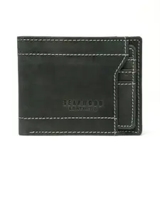 TEAKWOOD LEATHERS Men's Olive Bifold Leather Wallet with Removable Card Holder | T_WLT_522_OL