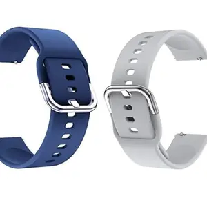 Silicon Belt 22mm Strap with Metal Buckle for Realme Dizo (Multicolor) Smart Watch Strap