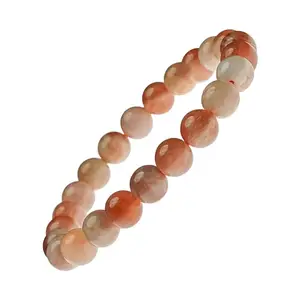GEMSMANTRA Natural Opalite Pink for Men and Women | Lab Certified 8 mm Round Cut Beads | Embrace Love, Peace, and Emotional Healing