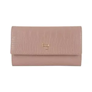 Baggit Women's Pink Large Size 3 Fold Wallet