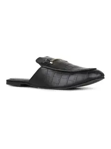 Inc.5 Womens Black Casual Printed Toe Flat Slip-On Sandals