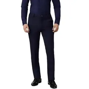 SUBTRACT Men 4 Way Stretch Wrinkle Free Slim Fit Formal Trouser with 2 inch Flexible Waistband | Men's Pants for Office or Party