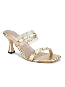 pelle albero Gold Heels for Women (PA-PL-5127)
