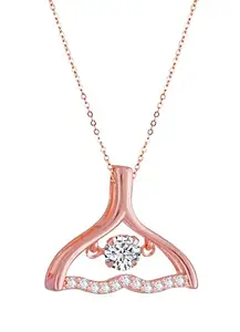 MEENAZ Necklace for women pendant for women necklace for girls rose gold pendant for women girlfriend best friend gifts for girlfriend long Chain neck chains American diamond stylish ad cz -584
