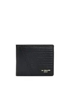 Da Milano Genuine Leather Black Bifold Men Wallet with Multicard Slot