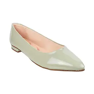 Mochi Women's Light Green Synthetic Ballerinas 7-UK 40 (EU) (31-1123)