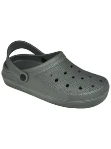 AJANTA Men's Lightweight Classic Clogs || Sandals with Adjustable Back Strap for Men Grey