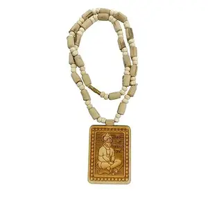 Stone Jewels Bageshwar Dham Tulsi Mala Original Tulsi Kanthi Mala with Hanuman Ji Locket Original Vrindavan Thulasi Ki Lakdi ????? ?? ???? Rosary for Men & Women Wearing Purpose