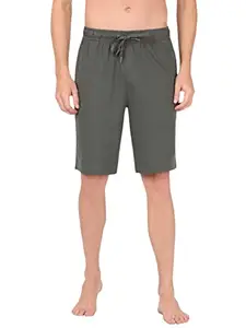 Jockey Men's Bermuda Shorts (AM37-01_Deep Olive_L)