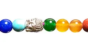 Aldomin Natural Energized Seven Chakra Healing Crystal Stone Rakhi For Unisex (Bead Size 8 MM) 03