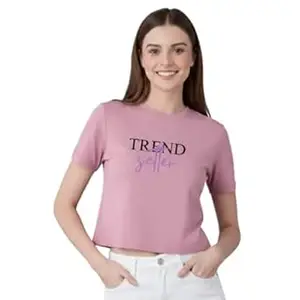 NAVRAAH Women Cotton Crop Top | Printed | Trend Setter | Regular Fit | Round Neck | Half Sleeve | Soft Breathable Cotton Casual & Everyday Wear Top