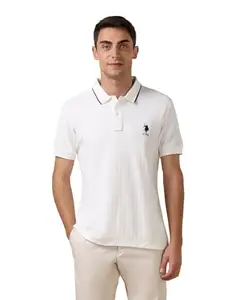 U.S.Polo ASSN. Men's Regular Fit Polo Shirt (USTSH3200_Off White