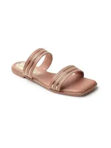 ELLE Women Sandal,Peach,UK-6