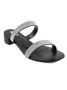 ELLE Women Sandal,Black,UK-4