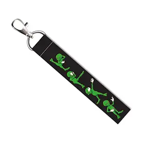 ISEE 360® Dancing Alien Lanyard Tag with Swivel Lobster for Gift Luggage Bags Backpack Laptop Bags L X H 5 X 0.8 INCH