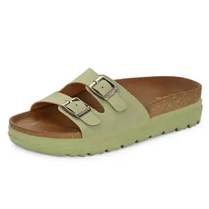 Centrino Women’s Berkin-Style Slip-On Sandals | Open Toe Design | Soft PU Footbed | Lightweight & Comfortable | Arch Support | On-Grip Sole | Casual Outdoor Wear (9219)