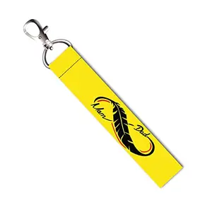 ISEE 360® Mom Love Dad Feather Lanyard Tag with Swivel Lobster for Gift Luggage Bags Backpack Laptop Bags L X H 5 X 0.8 INCH