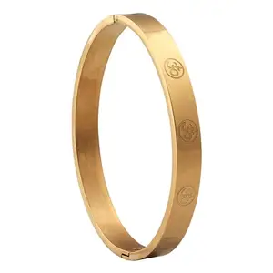 Fashion Frill Stylish Bracelet For Men Stainless Steel Lord Om Gold Kada Bracelets For Men Women Love Gifts Mens Jewellery