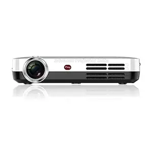 Play Latest True 3D Active 4k 7500 Lumens Ultra HD Sharp Bright DLP Mini Portable Projector For Entertainment or Education Purpose with Playtm Warranty| Multi-coated optical LED lens| Android 6.0 OS| Bluetooth 5G WIFI| 3840 x 2160 High Definition Resolution |DC in power interface |USB |HDMI USB |Wired network access | Headphone output, audio output|