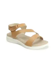 Carlton London Sports Women's Stylish and Comfortable Sandal for Office I Daily Use Cl-ey-wn-02 Brown Flat 7 Kids UK