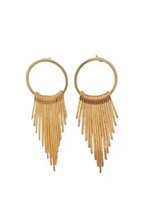 Golden Earrings with Needle design