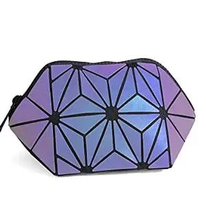 URVINOUS Women's Geometric Luminous Purses and Handbags Holographic Reflective Cross-Body Bag Wallet