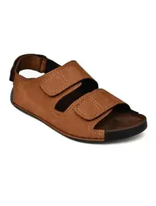 NICO NERINI Men's Midnight Sky Waltzo Leather Back Strap Sandals