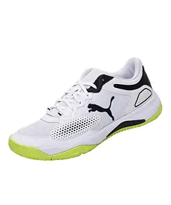 Puma Men's Solarcourt RCT White Black-Yellow Alert Running Shoe-10 Kids UK (10694802)