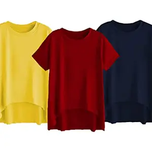 THE BLAZZE 1320 Women's Basic Stylish Cotton Round Neck T-Shirts for Women Combo Pack(2XL,Combo_06)