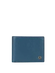 Da Milano Genuine Leather Blue Bifold Mens Wallet with Multicard Slot (10205)