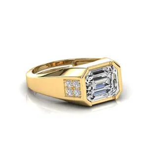 MBVGEMS 7.00 Carat HANDMADE Finger Ring With Beautifull Stone Men & Women Jewellery Collectible american diamond ring Gold Plated for Men and Women LAB - CERTIFIED