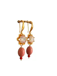YRh921 Legado by Neha Gold Rhodium Plated Handmade Earrings For Women I Light weight earrings I Size 5.5cm long I Lovely gift for Girls