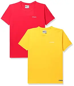 Charged Pulse-006 Checker Knitt Round Neck Sports T-Shirt Red Size XL and Charged Pulse-006 Checker Knitt Round Neck Sports T-Shirt Yellow Size XL