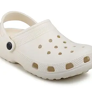 CASSIEY Fashionable Comfortable Lightweight Clogs Slipper Sandal for Women's and Girls- Cream